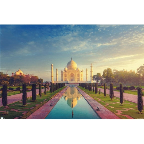 Wonders of the World - Taj Mahal Wall Poster, 22.375" x 34"