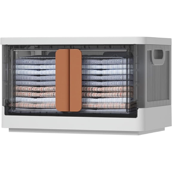 Wondersome Stackable Storage Bin Collapsible Design Wheeled Organizer, 8.5-Gallon