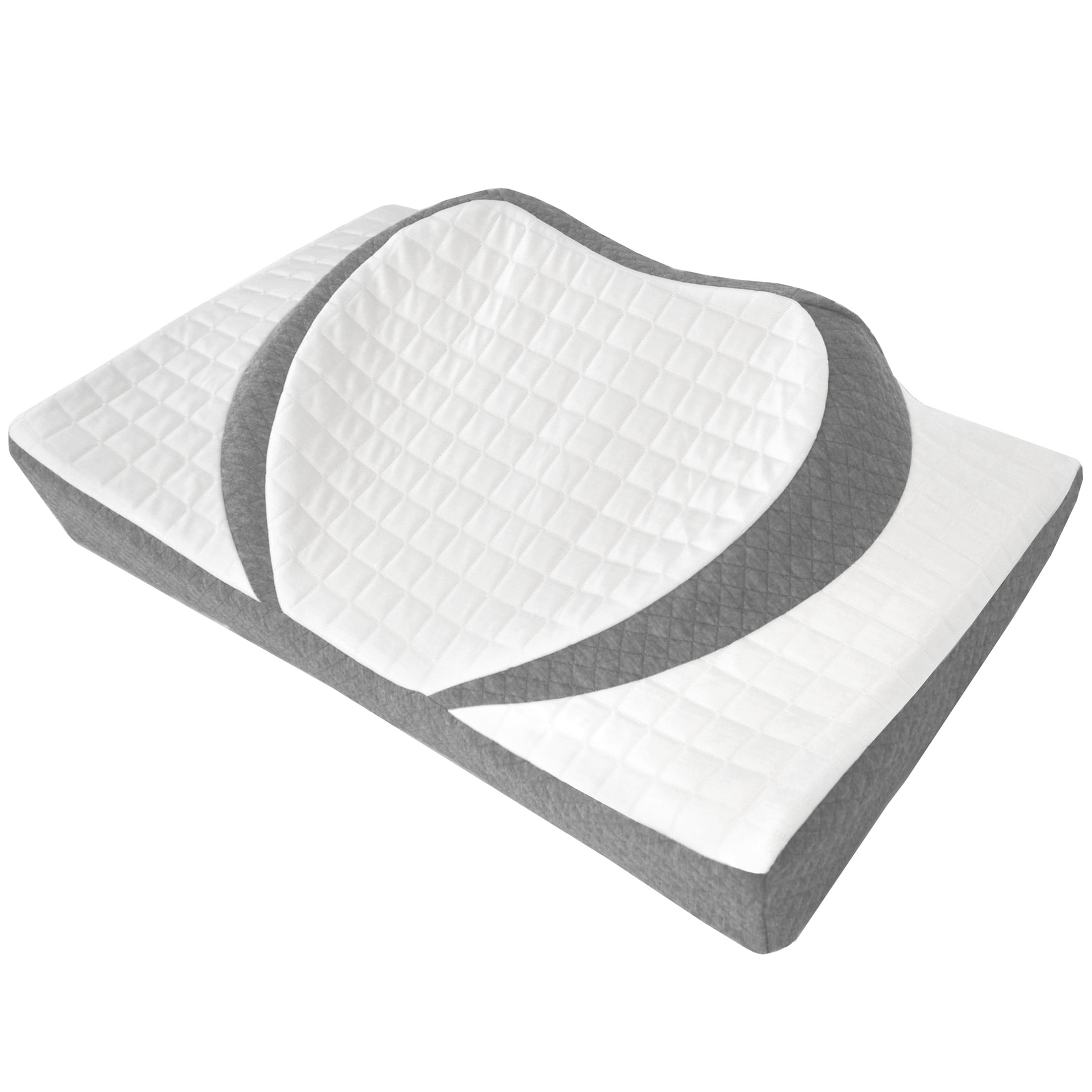 Wondertech® Ergonomic Memory Foam Contoured Heart-Shaped Pillow with Cooling Cover
