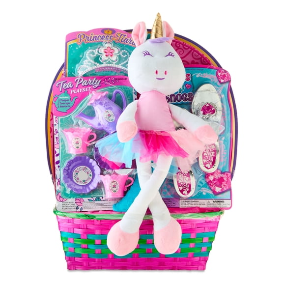 Prefilled Unicorn Dress-Up Easter Basket Gift Set, by Wondertreats