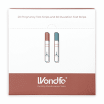 Wondfo -20 Pregnancy Test Strips and 50 Ovulation Test Strips Kit - Rapid Test Detection for Home Self-Checking (50 LH   20 HCG)