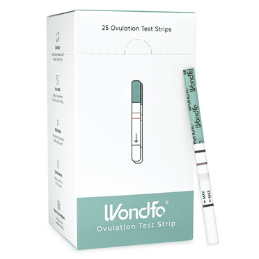 Wondfo - 25 Count Individually Ovulation Test Strips - Detecting LH Surge & Highly Sensitive at Home Test Kit (25 Count) - W2-S25