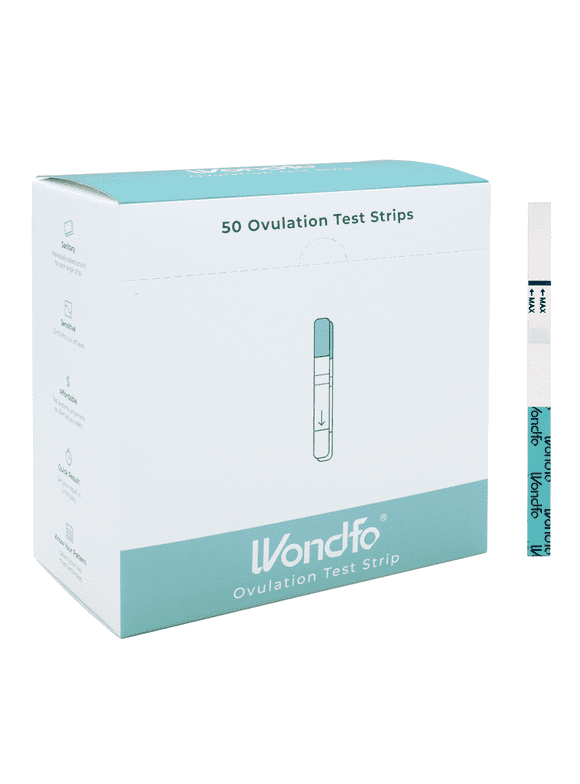 Wondfo - 50 Count Individually Ovulation Test Strips - Detecting LH Surge & Highly Sensitive at Home Test Kit (50 Count) - W2-S50