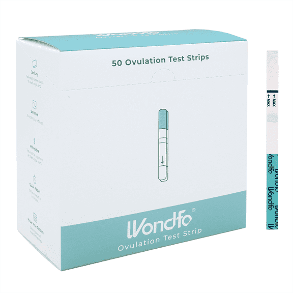 Wondfo - 50 Count Individually Ovulation Test Strips - Detecting LH Surge & Highly Sensitive at Home Test Kit (50 Count) - W2-S50