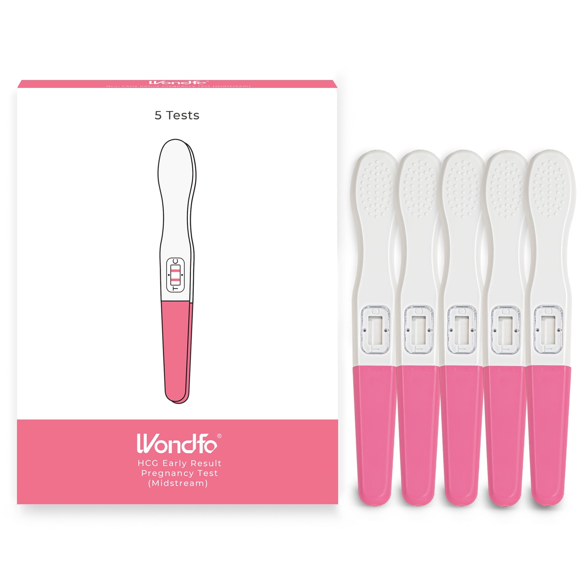 Wondfo Early Result Pregnancy Test Sticks, Over 99% Accurate, At-Home Use, 6 Days Early Detection, 5 Count
