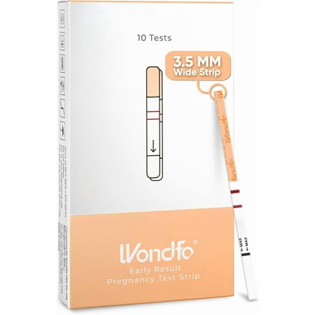 Wondfo Early Result Pregnancy Test Strips, Ultra Sensitive 10 mIU HCG Home Detection Kit, 10 Count