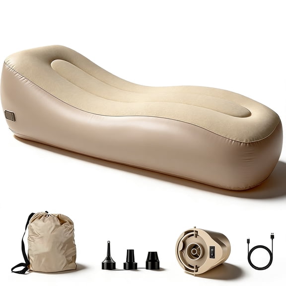Wondiair Inflatable Air Sofa Lounger with Electric Pump, Portable Inflatable Couch Chair for Indoor, Outdoor, Camping & Beach