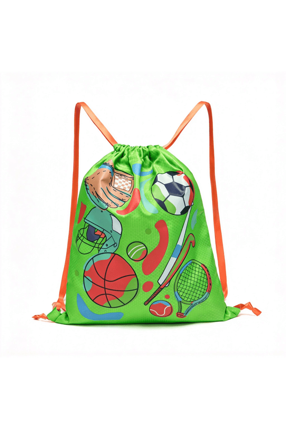 Soccer Drawstring Backpack, Waterproof Lightweight String Sackpack for Gym, Sports, Travel, Men & Women
