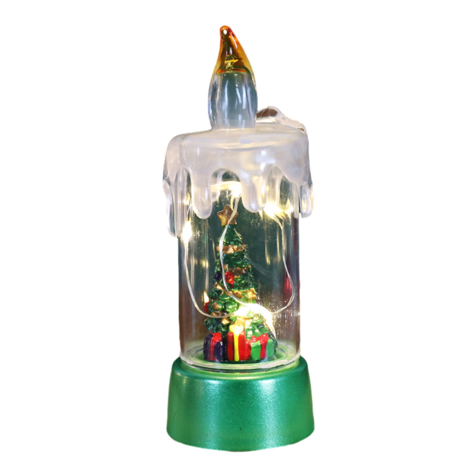Wondise Christmas Flameless Candle ,Snow Globe Battery Operated