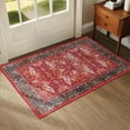thumbnail image 1 of Wondo 2'x3' Boho Rugs for Entryway, Washable Kitchen Rugs Ultra-Thin Soft Rug, Non Slip Indoor Door Mat Stain Resistant for Bathroom Bedroom,Red, 1 of 8