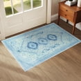 thumbnail image 1 of Wondo 2x3 Entryway Area Rug, Washable Area Rug, Rugs for Bedroom, Kitchen Rugs, Vintage Boho Carpet, Soft Non-Slip, Low Pile Area Rug, Blue, 1 of 8
