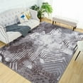 thumbnail image 1 of Wondo 4x6 Machine Washable Area Rug - Low Pile Soft Non-Slip Abstract Rug for Living Room, Bedroom, Black, 1 of 8