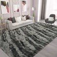 thumbnail image 1 of Wondo 5x8 Feet Area Rugs for Living Room Bedroom, Black Soft Fluffy Shaggy Bedside Carpet, Machine Washable Indoor Floor Rug for Kids Home Decor Aesthetic, 1 of 8