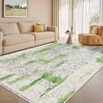 thumbnail image 1 of Wondo 5x8 Modern Abstract Area Rugs - Green Low Pile Washable Carpet for Living Room, Bedroom, Nursery, Office, Kitchen - Non-Slip Stain Resistant Soft Rug for Indoor Use, 1 of 8