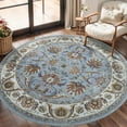 thumbnail image 1 of Noahas 6 ft Round Rugs for Living Room Bedroom Rug Circle Area Rug for Dining Room Table Throw Neutral Vintage Circular Rugs Washable Soft Comfortable Blue, 1 of 8