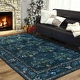 thumbnail image 1 of Wondo 6' x 9' Low Pile Area Rugs, Machine Washable Rug for Living Room, Bedroom, Kids' Room & High-Traffic Areas, Navy Blue, 1 of 7