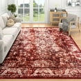 thumbnail image 1 of Wondo 6x9 Area Rugs for Living Room, Machine Washable Vintage Rug, Non-Slip Low Pile Throw Rugs for Bedroom Dining Room Kitchen Home Decor, Red, 1 of 8