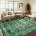 thumbnail image 1 of Wondo Floral Washable Rugs, 6x9 Area Rug for Living Room, Soft Large Boho Bedroom Rug, Botanical Non Slip Ultra Thin Floor Carpet for Dining Room Nursery Office, Green, 1 of 7