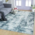 thumbnail image 1 of Wondo Modern Abstract Area Rugs 4x6, Washable Rugs for Living Room Soft Rugs for Bedroom, Blue, 1 of 8