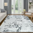 thumbnail image 1 of Wondo Modern Abstract Area Rugs 4x6, Washable Rugs for Living Room Soft Rugs for Bedroom, Light Gray, 1 of 8
