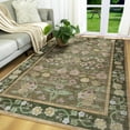 thumbnail image 1 of Wondo Washable Area Rug 8x10 - Traditional Floral Living Room Rug Stain Resistant Soft Bedroom Rug, For Under Table Living Room Indoor Rug, Coffee, 1 of 8