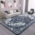 thumbnail image 1 of Wondo Washable Rugs Vintage Area Rug Rug for Living Room, Bedroom, Kids Room, 5' x 8', Black, 1 of 8