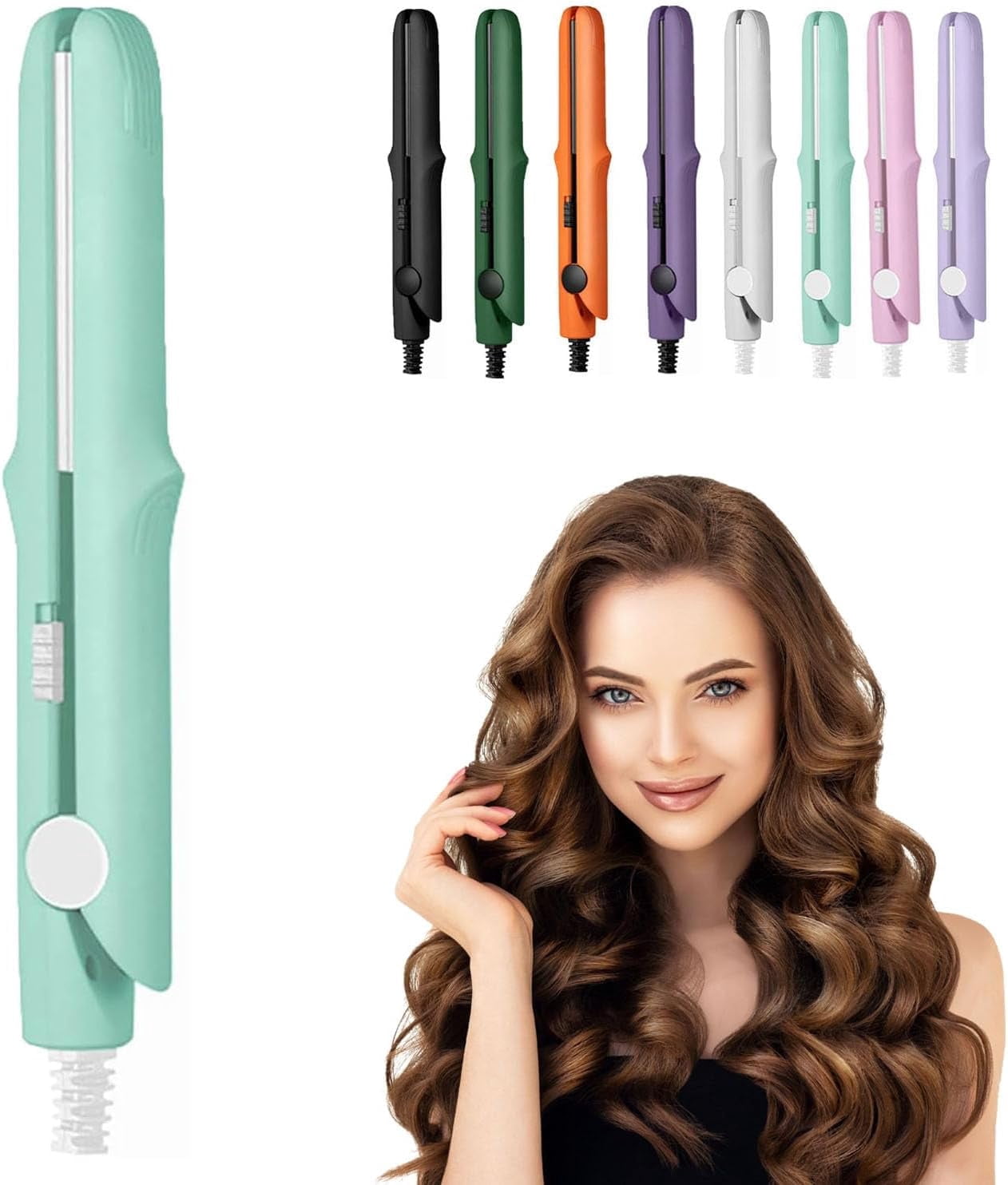 Wondolla Curling Iron, 2-in-1 Mini Curling Wand & Flat Iron  display picture 2