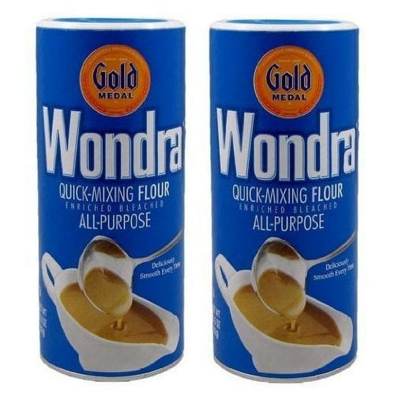 Wondra All Purpose Quick-Mixing Sauce ,N Gravy Flour (Pack Of 2) 13.5 Oz Size By Gold Medal