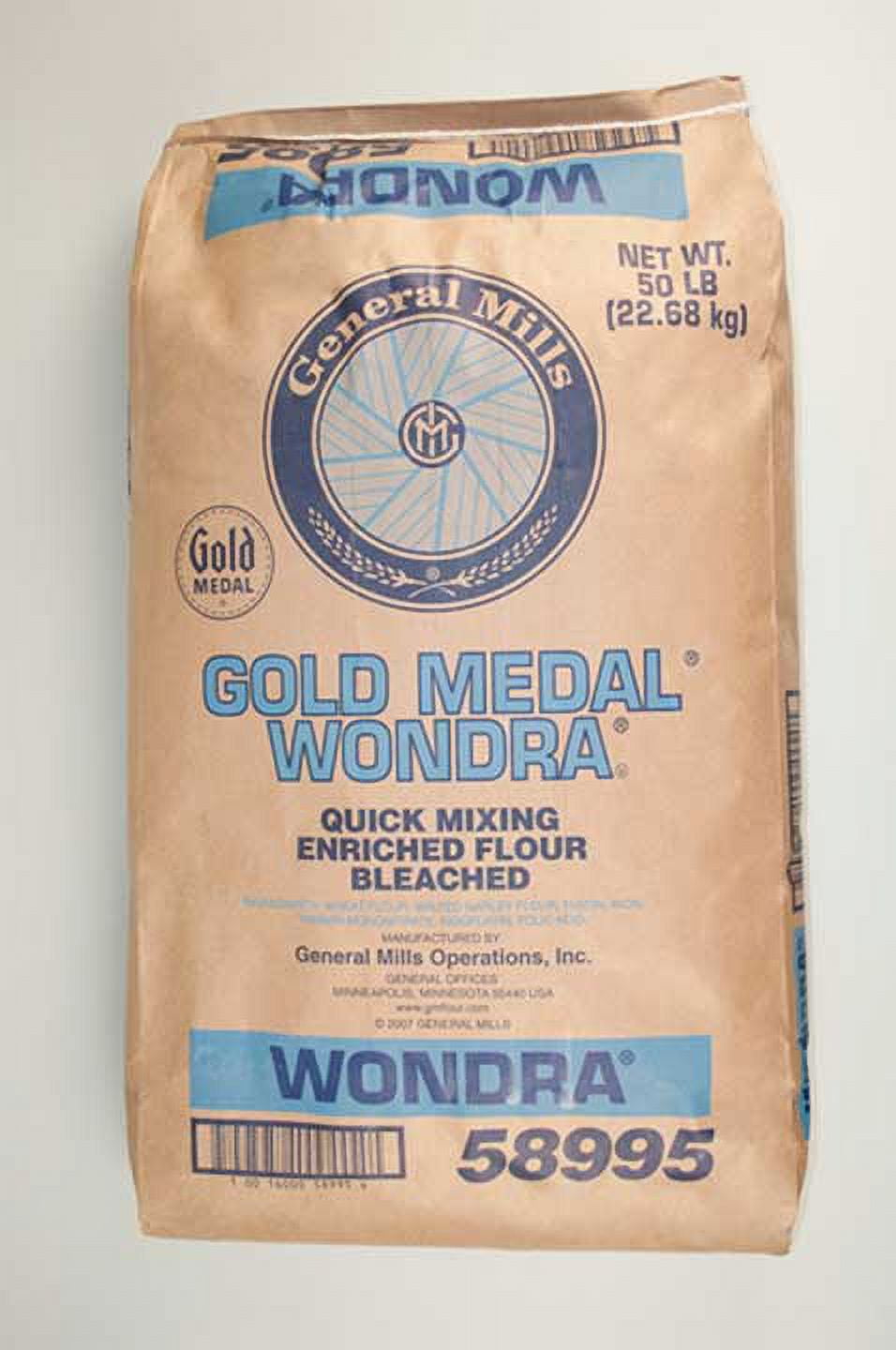 Wondra Bleached Enriched Malted Quick Mixing Instant Flour, 50 Pound