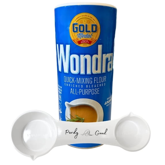 Wondra Quick Mixing All Purpose Flour 13.5 oz (1 pack) with Perdy Good Measuring Spoon
