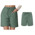 thumbnail image 1 of Wonens Shorts Elastic Waist Shorts Comfy Shorts for Women Loose Fit Lounge Short Cute Summer Shorts Casual Womens Shorts, 1 of 3