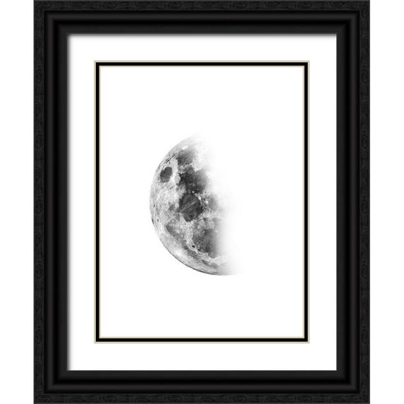 Wong, Brandon 15x18 Black Ornate Wood Framed with Double Matting Museum Art Print Titled - Moon Waning No. 2