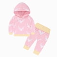 thumbnail image 1 of Wonitaaizi 2Pcs Baby Girls Fall Winter Clothes Mamas Bestie Hoodie Sweatshirt Tops & Pants Outfits Clothing Sets(3-6 Months,Light Pink), 1 of 4