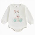 thumbnail image 1 of Wonitaaizi Baby Boy Clothes Bubble Romper Mallard Duck Long Sleeve Sweatshirt Bodysuit Fall Winter Romper (0-3 Months,Beige), 1 of 4