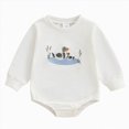 thumbnail image 1 of Wonitaaizi Baby Boy Clothes Bubble Romper Mallard Duck Long Sleeve Sweatshirt Bodysuit Fall Winter Romper (6-12 Months,White), 1 of 1
