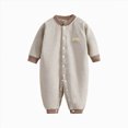 thumbnail image 1 of Wonitaaizi Baby Boy Clothes Fall Long Sleeve Romper Infant Fall Bodysuit Jumpsuit (18-24 Months,Coffee), 1 of 2