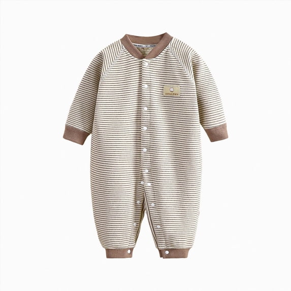Wonitaaizi Baby Boy Clothes Fall Long Sleeve Romper Infant Fall Bodysuit Jumpsuit (18-24 Months,Coffee)