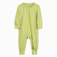 thumbnail image 1 of Wonitaaizi Baby Boy Girl Romper Infant Footies Long Sleeve Zipper Outfits One-Piece Jumpsuits(12-18 Months,Green), 1 of 4