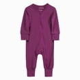thumbnail image 1 of Wonitaaizi Baby Boy Girl Romper Infant Footies Long Sleeve Zipper Outfits One-Piece Jumpsuits(3-6 Months,Wine), 1 of 7