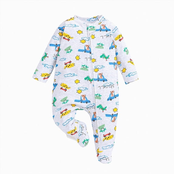 Wonitaaizi Baby Girls One-Piece Footies Newborn Rompers Pajamas Footed Pjs for Sleep Play (3-6 Months,Green)