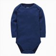 thumbnail image 1 of Wonitaaizi Baby Newborn Boys Girls Long Sleeve Bodysuit Loose Onesie Outfit Romper Toddler Infant Funny Jumpsuit(0-3 Months,Blue), 1 of 7