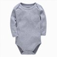 thumbnail image 1 of Wonitaaizi Baby Newborn Boys Girls Long Sleeve Bodysuit Loose Onesie Outfit Romper Toddler Infant Funny Jumpsuit(0-3 Months,Grey), 1 of 7