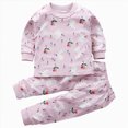 thumbnail image 1 of Wonitaaizi Baby Toddler Kids Pajamas Long Sleeve Clothes Set Pjs 2pcs (6-7 Years,Pink), 1 of 3