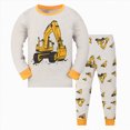thumbnail image 1 of Wonitaaizi Boys Halloween Pajamas Pjs Kids Long Sleeve Holiday Sleepwear (8-9 Years,Yellow), 1 of 6