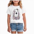 thumbnail image 1 of Wonitaaizi Boys and Girls Ghost Graphic Halloween T-Shirt Kids Shirt Spooky Season Tee Short Sleeve(2-3 Years,White), 1 of 5