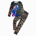 thumbnail image 1 of Wonitaaizi Child Boys Pajamas Long Sleeve Glow In Dark Cartoon Printing Top and Pants PJ Set Sleepwear Boys Outfits Sets (9-10 Years,Blue), 1 of 7