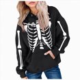 thumbnail image 1 of Wonitaaizi Girl Kids Halloween Hoodie with Pocket Skeleton Print Funny Pullover Oversized Sweatshirt for Girl (7-8 Years,Black), 1 of 5