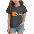 thumbnail image 1 of Wonitaaizi Girls Halloween Tshirts Toddler Short Sleeve Monster Truck Boo Ghost Dino Pumpkin Tee Tops Tshirts (5-6 Years,Grey), 1 of 5