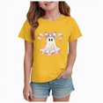 thumbnail image 1 of Wonitaaizi Girls Kids Halloween Clothes Tee Tshirts Pumpkin Tshirt tshirt (13-14 Years,Yellow), 1 of 5