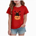 thumbnail image 1 of Wonitaaizi Girls Kids Halloween Shirt Spooky Ghost Kids T-Shirt Top Red for Size 9-10 Years, 1 of 6